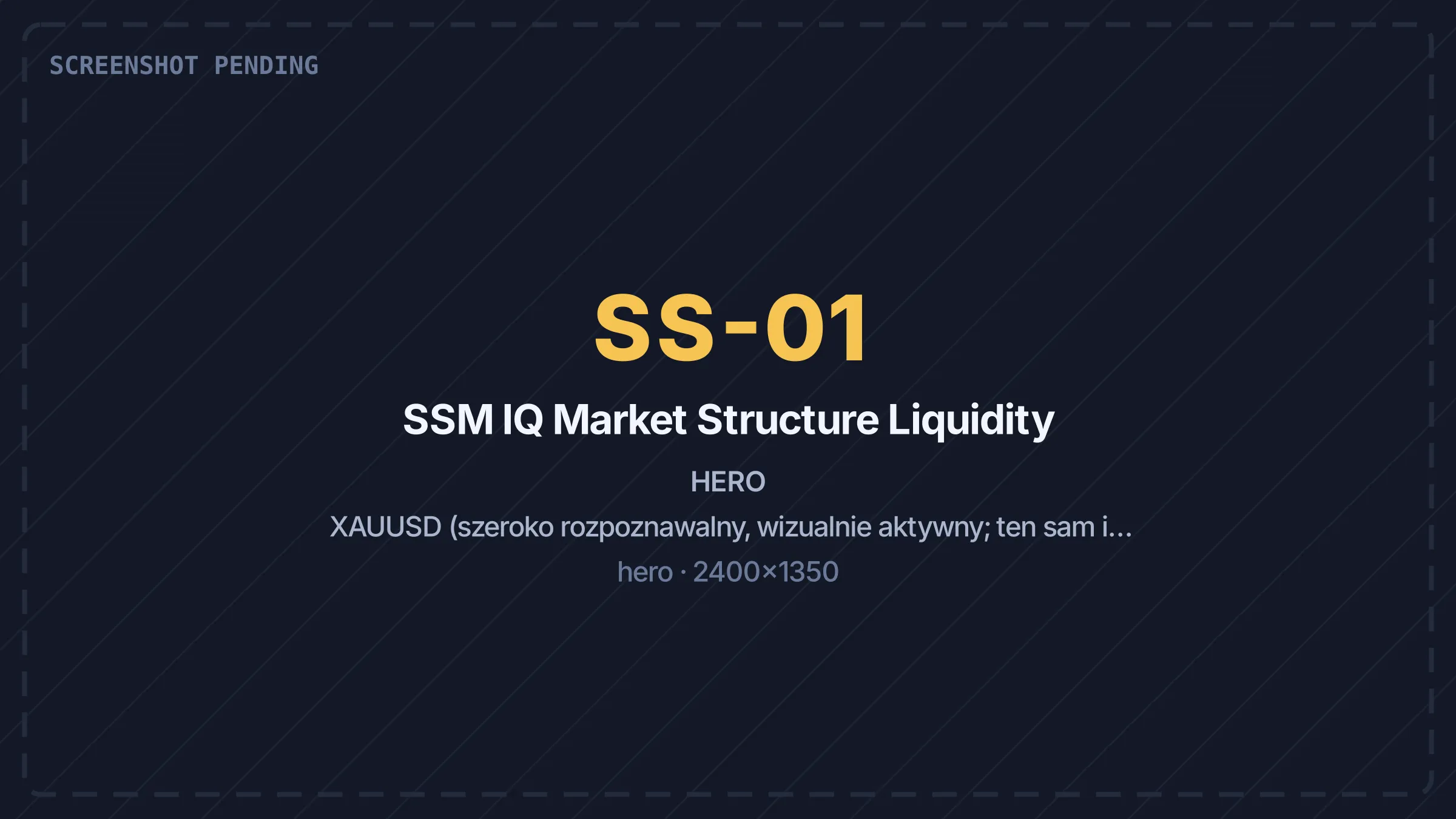 Hero chart: BSL/SSL pools, a confirmed MSS event and the live dashboard together